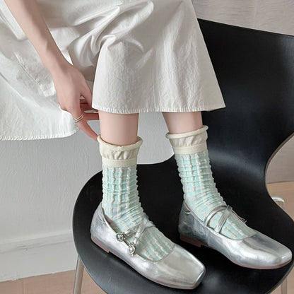 Rufia - Candy-Colored Mesh Long Socks