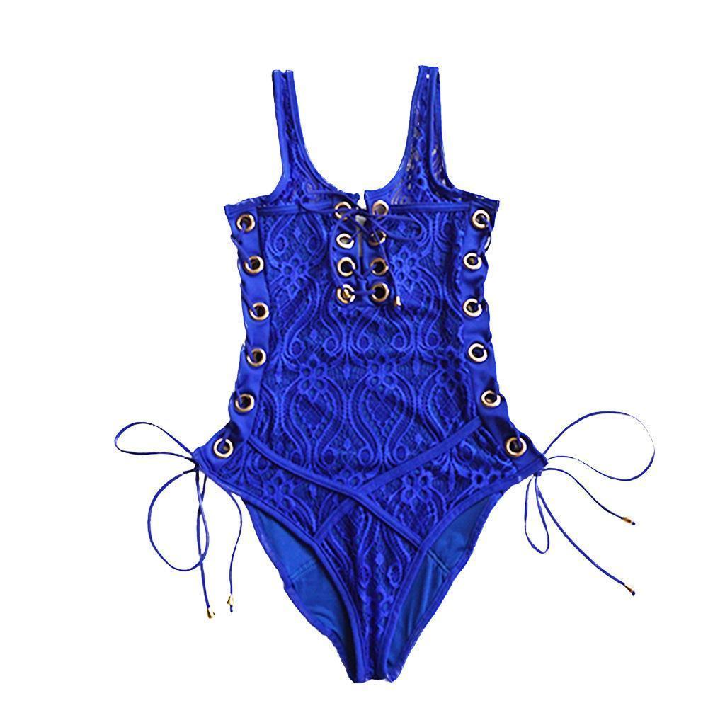 New Arrival Lace Perspective Strap V-Neck Bikini 6-Color Swimwear