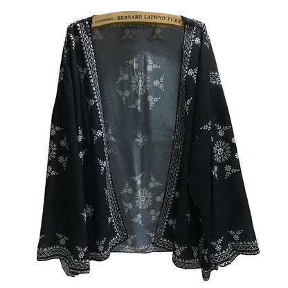 Stylish Bohemian Printed Long-Sleeved Scarf
