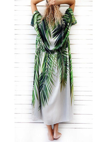 Print Chiffon New Beach Long Bikini Cover Up