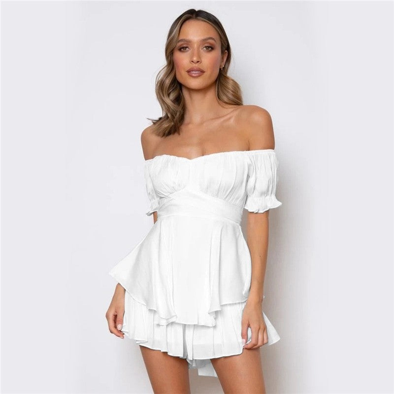 Amazon Summer Ruffle Off Shoulder Lantern Sleeve Jumpsuit