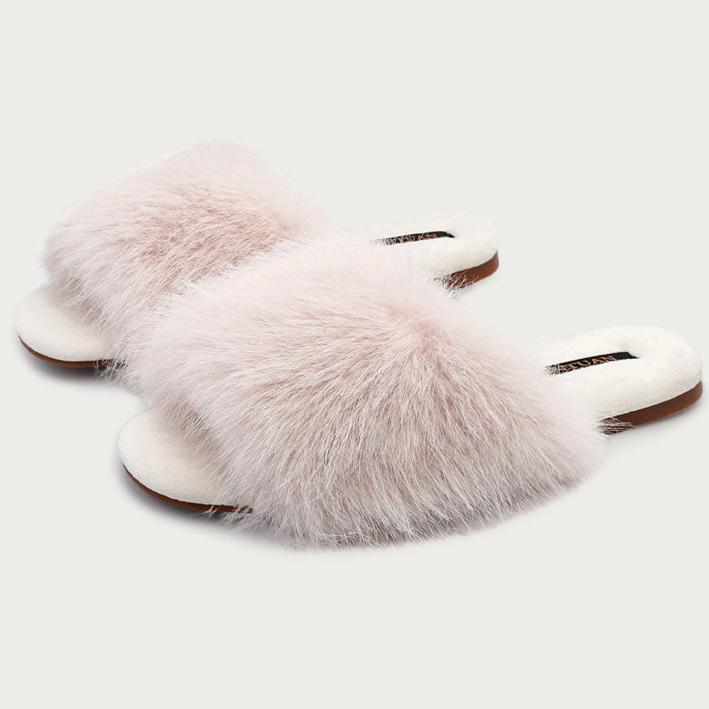 Fuzzy Faux Fur Warm Non-Slip Indoor Slippers