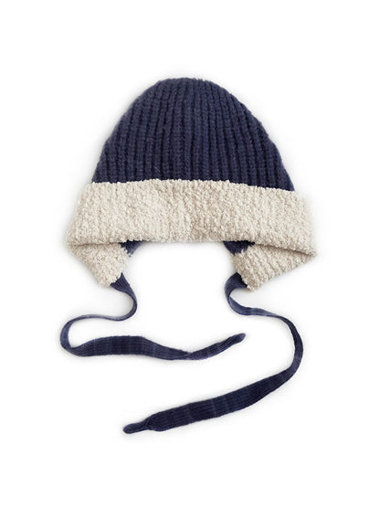 Haila - Knitted Beanie with Plush Trim &amp; Earflaps