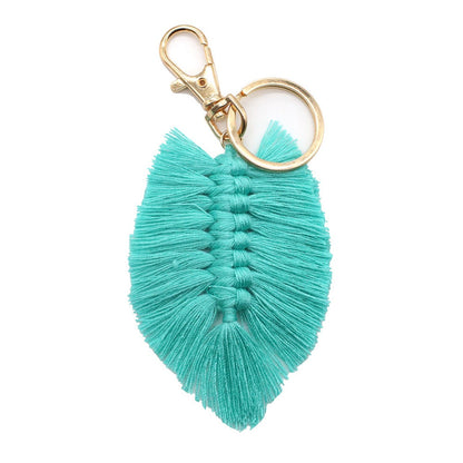 Koco - Handwoven Cotton Leaf Tassel Keychain