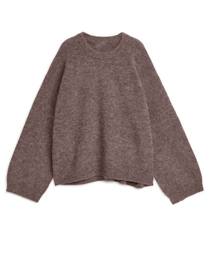 Fall Crew Neck Casual Thicken Warm Sweater