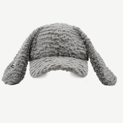 Cute Plush Long Ears Bunny Baseball Cap