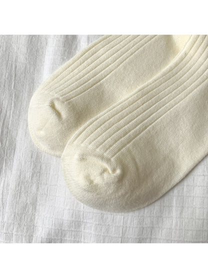 Rufia - Basic Ribbed Knee-High Socks for Women