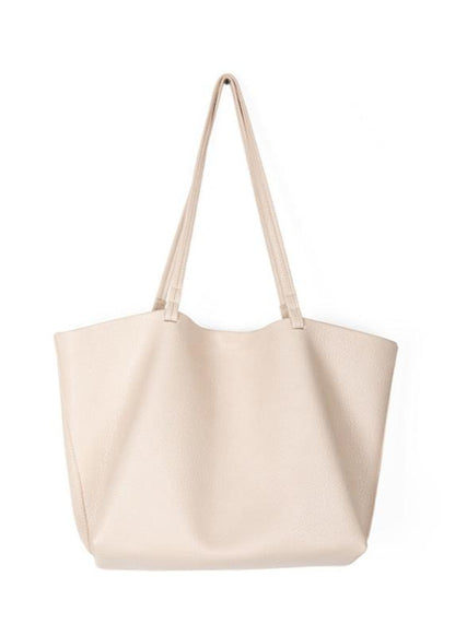 Leather Tote Bag Large Capacity Minimalist Design