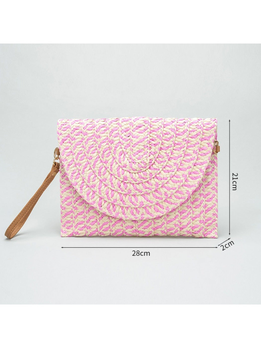 Cosbai - 2-in-1 Minimalist Woven Clutch &amp; Crossbody Bag