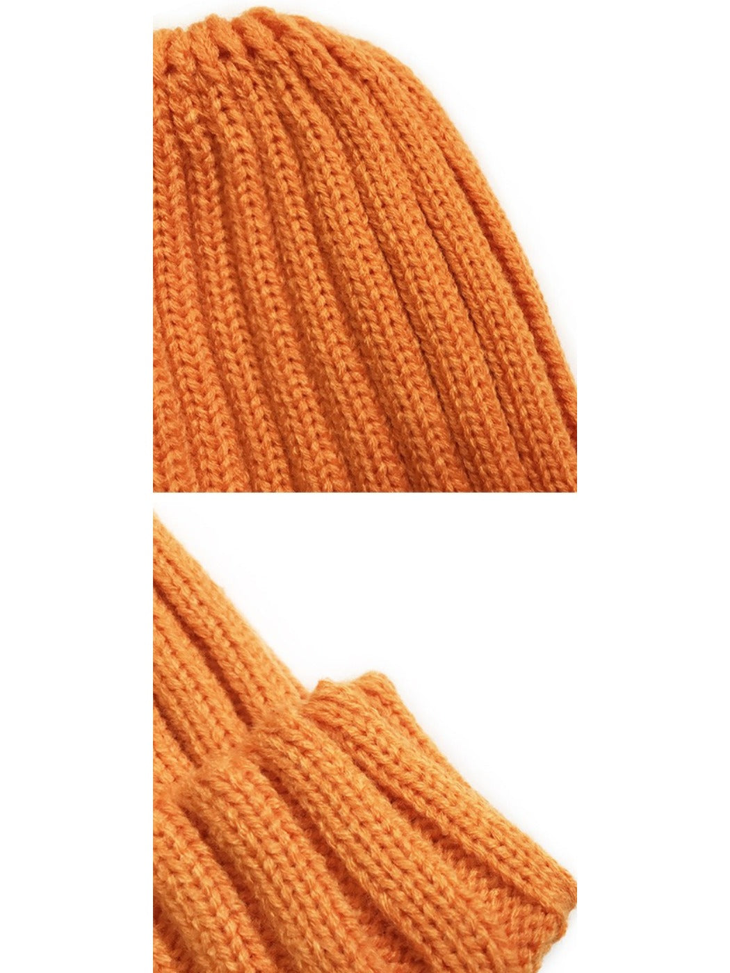 Haila - Winter Striped Knitted Beanie Embroidered Smile Motif