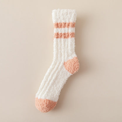 Rufia - Colorful Lace Pattern Towel Socks