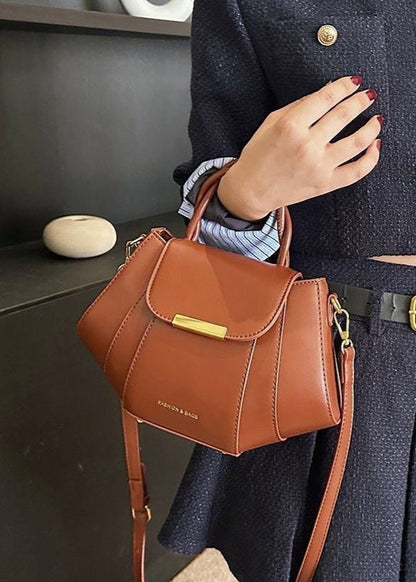 Mini Bag PU Leather Structured Mocha Style