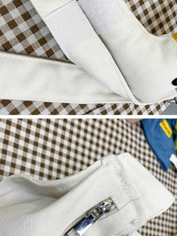 Stylish Contrast Color Duck Canvas Shoulder Bag Accessories