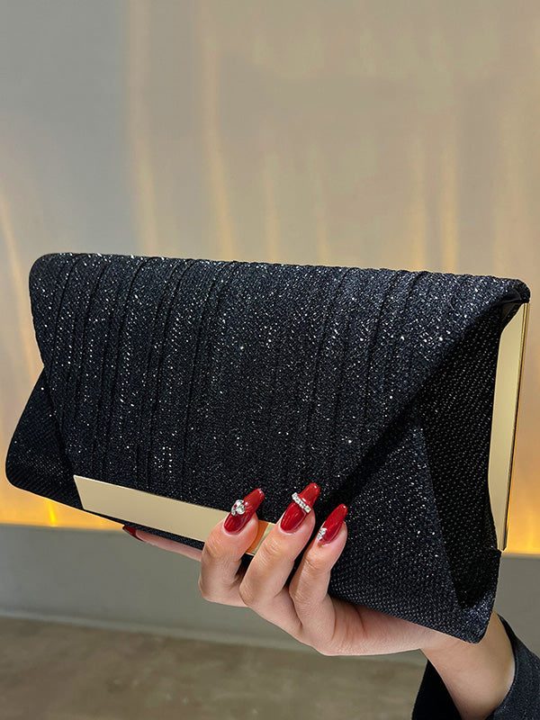 Chains Contrast Color Sequined Split-Joint Evening Bags&Clutches