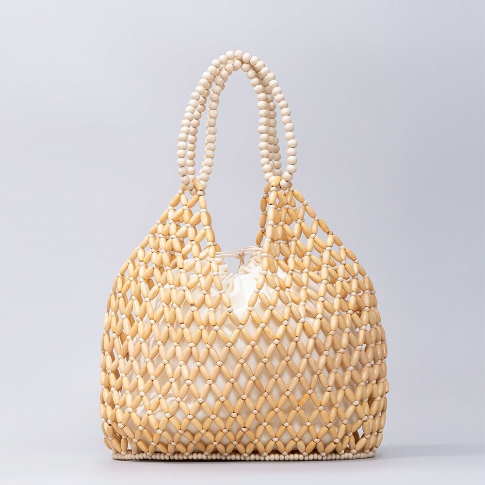 Handmade Wooden Beads Commuter Bag