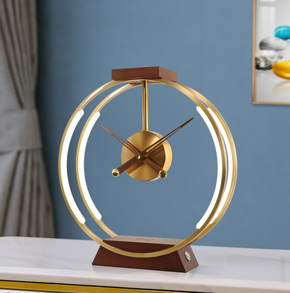 Creative Clock Lamp Modern Simple Bedroom Bedside Light Luxury Decoration Mobile Phone Intelligent Wireless Charging And Storage Lamp
