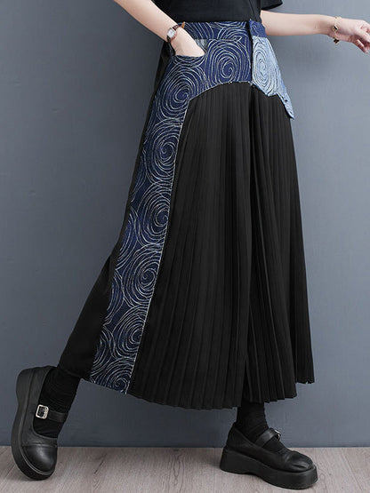 High Waisted Wide Leg Pleated Split-Joint Casual Pants Bottoms