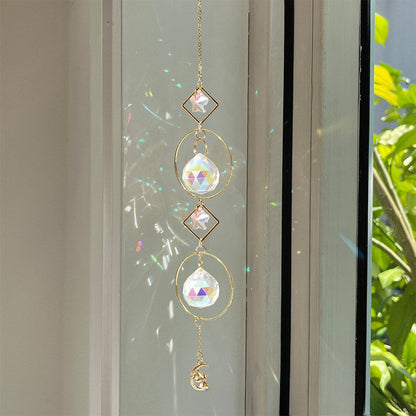 Metal Sum Moon Crystal Home Hangings
