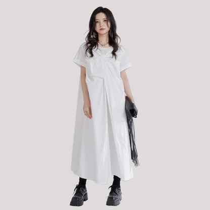 Solid Color Loose Fit Dress
