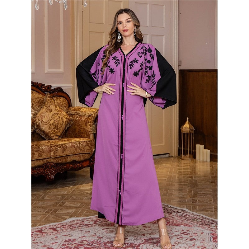 Embroidered Tribal Abaya Robe