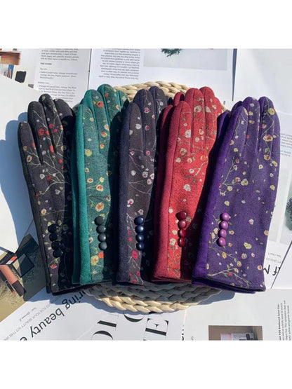Gloving - Winter Floral Touchscreen Warm Gloves