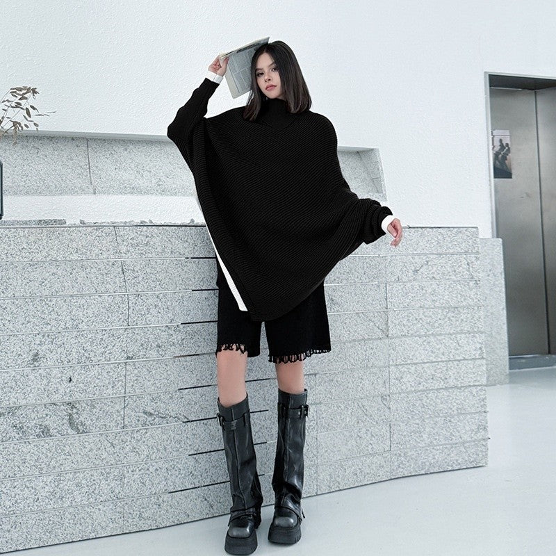 Irregular Batwing Sleeve Sweater