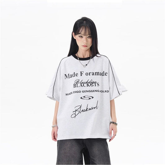 Creative Letter Print Street Style T-Shirt