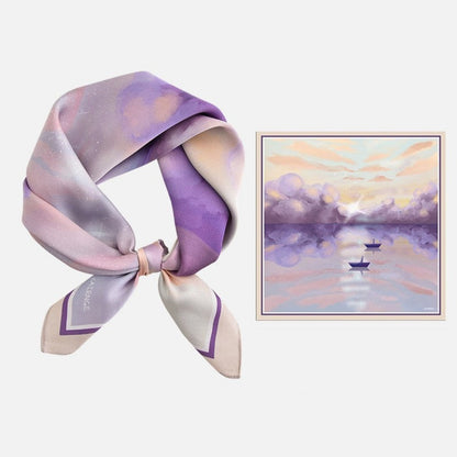 Scarvii - Summer Colorful Elegant Pattern Square Scarf