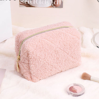 Fuzzy Plush Cute Mini Portable Makeup Bag