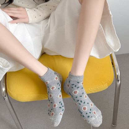 Rufia - Floral Pattern Low-Cut Socks