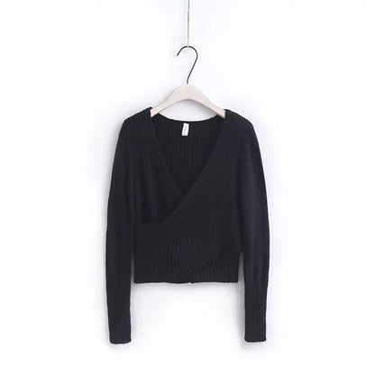 Autumn Sexy Cross V-Neck Sweater