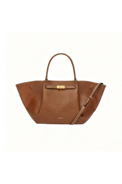 Metal clasp tote bag