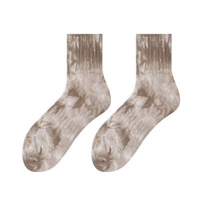 Rufia - Unisex Tie-Dye Mid-Calf Socks - Trendy &amp; Comfort