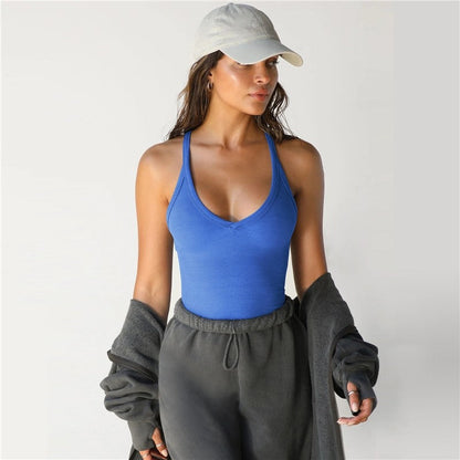 Solid Color Slim-Fit Tank Top