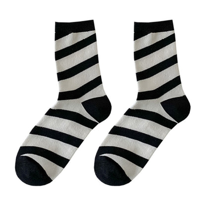 Rufia - Stripe Color-Block Socks - Eye-Catching