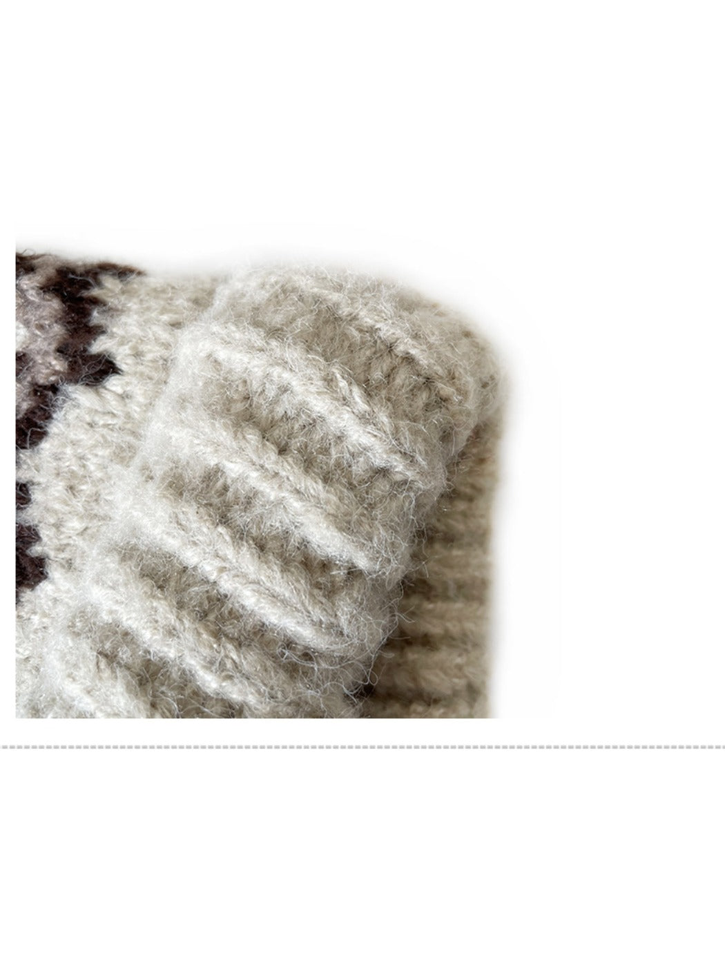 Haila - Bohemian Knitted Beanie with Earflaps &amp; Tasseled Ties