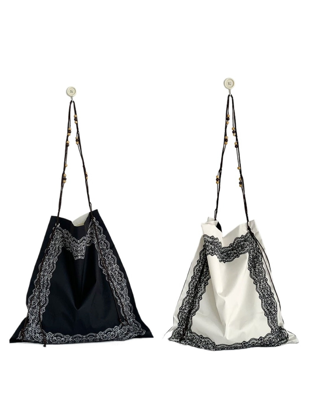 Cosbai - Boho Shoulder Bag Featuring Dual-sided Prints