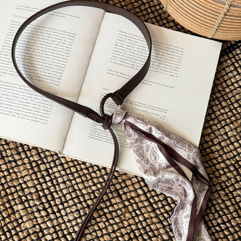 Leather Waist Chain With Scarf