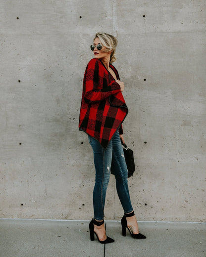 Fashion Plaid Long Sleeve Autumn Tops