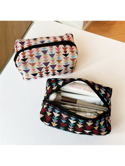 Cosbai - Fun Pine-Print Zipper Pouch - Playful &amp; Chic