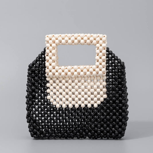 Color Block Handmade Tote Bag