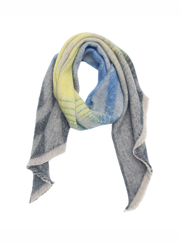 Fringed Keep Warm Plaid Shawl&Scarf