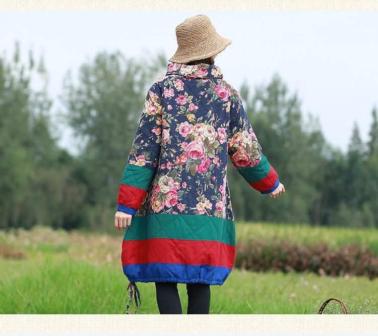 Long Vintage Cotton And Linen Jacket For Women