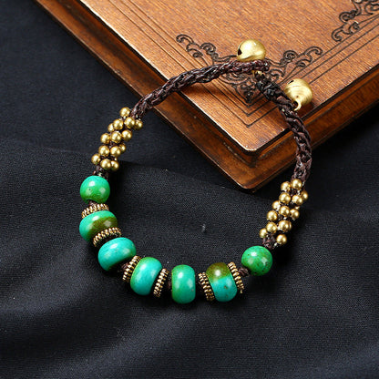 New Tibetan Ethnic Jewelry Hand-Woven Nepal Pearl Retro Bracelet