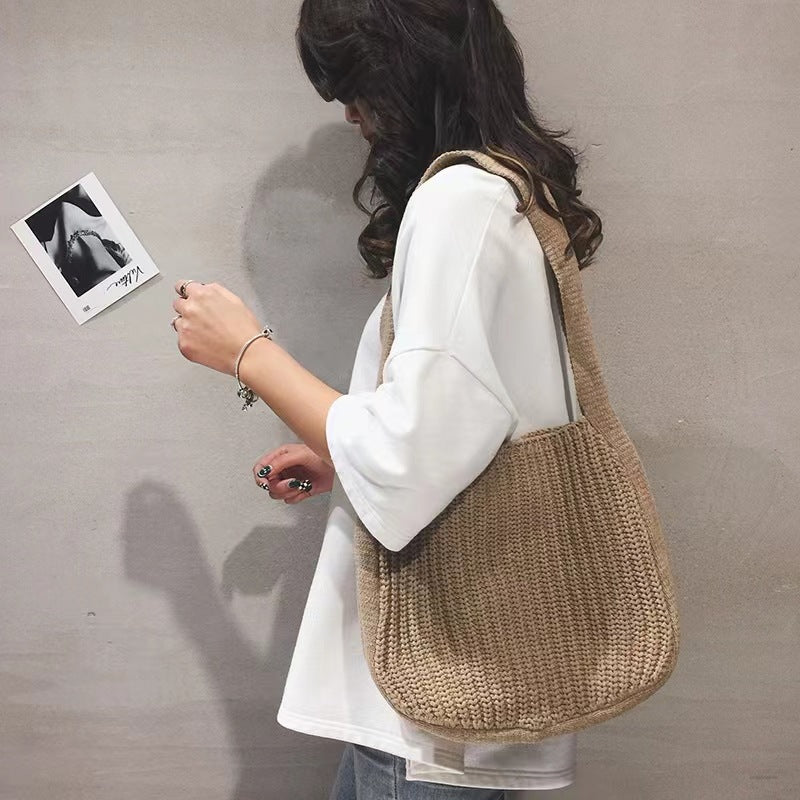Crochet Tote Bag Stylish Shoulder Bag