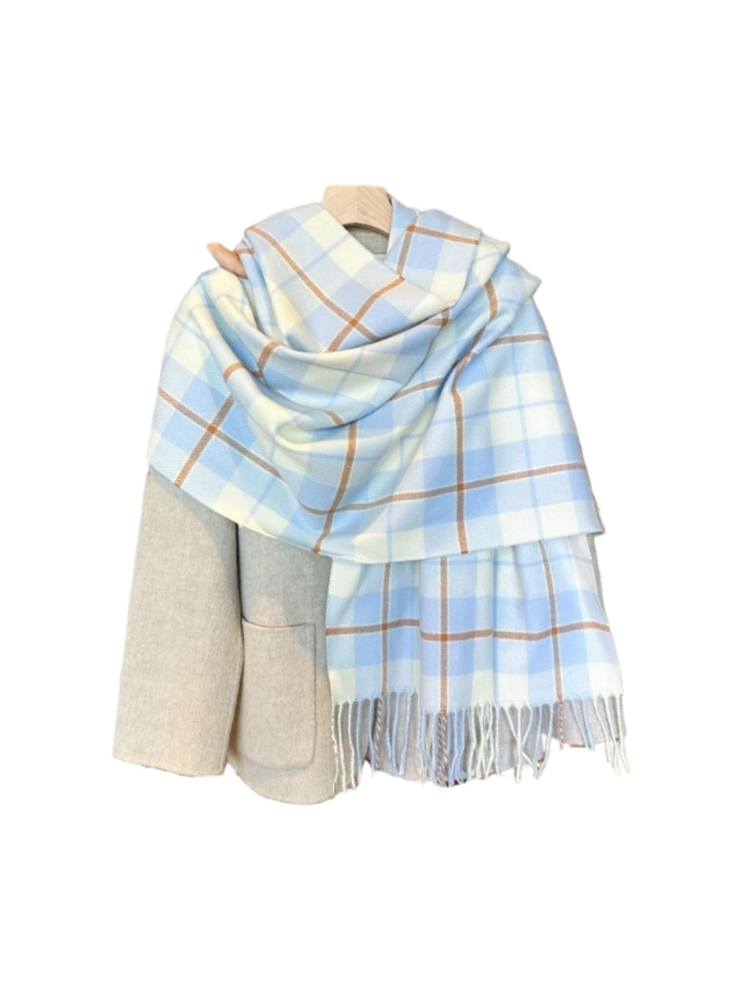 Scarvii - Chunky Plaid and Color-Blocking Winter Scarf for Women