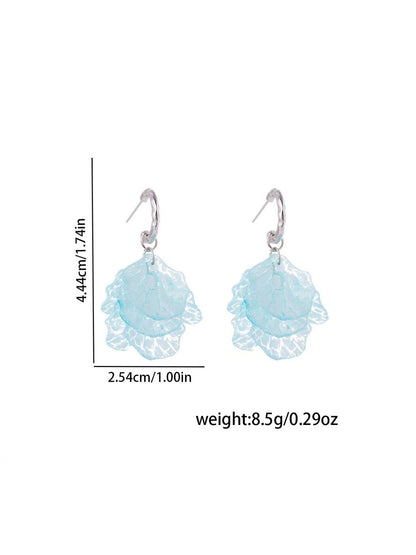 Earwish - Summer Fresh Petal Drop Earrings - Dainty &amp; Elegant