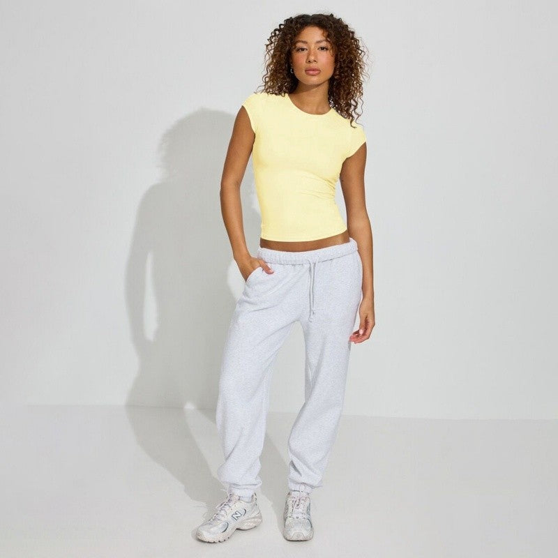 Slim Fit Round Neck Short Sleeve T-Shirt