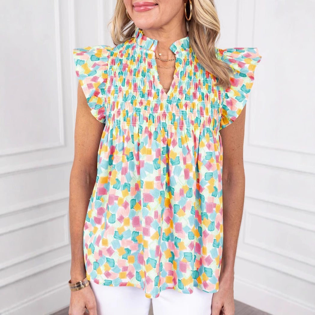 Crosa - Boho Abstract Print Shirt - Spring Essential