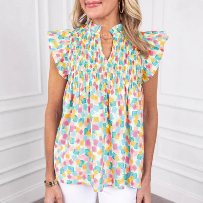 Crosa - Boho Abstract Print Shirt - Spring Essential